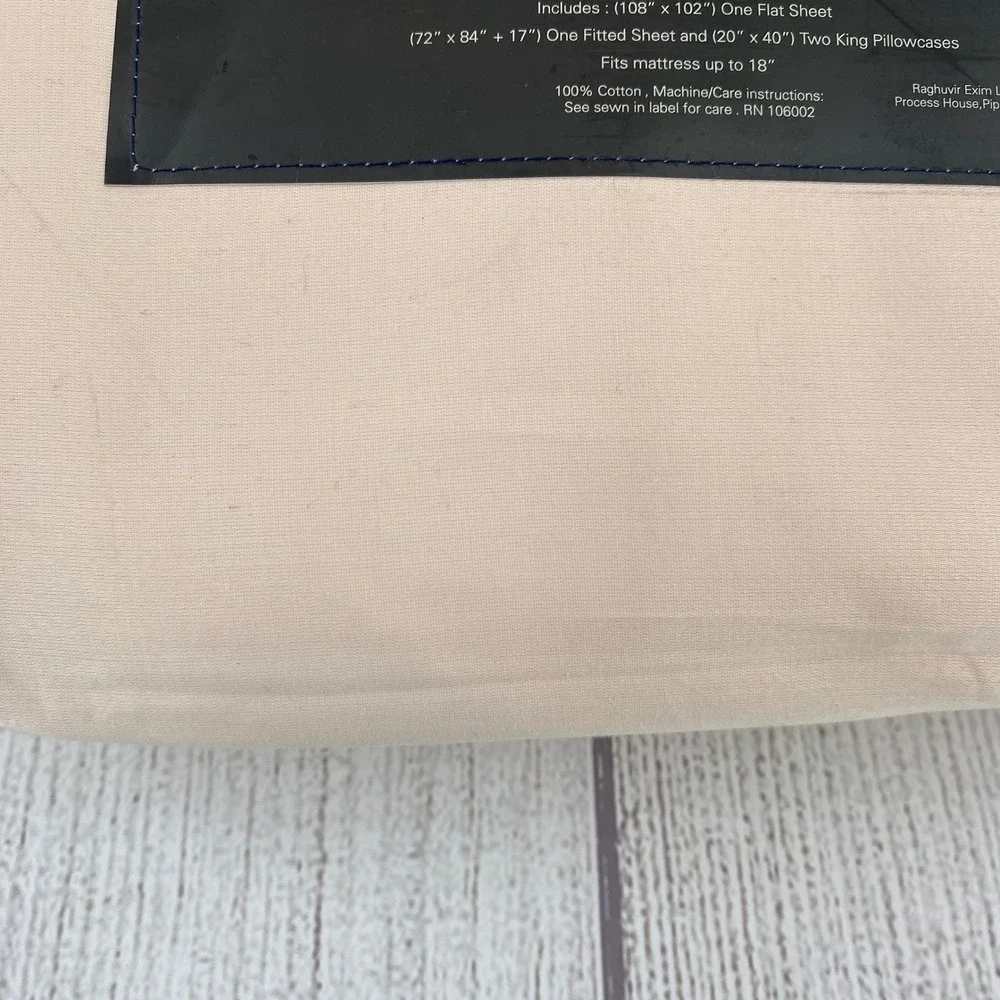 Rachel Zoe Sheet Set California King Blush Pink 600 TC Egyptian Cotton Neutral